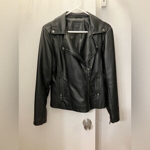 Max Studio black faux leather jacket